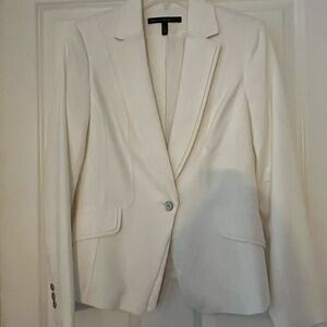 White House Black Market Classic White Blazer
